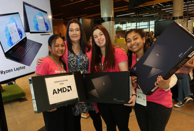 Us with our laptops!